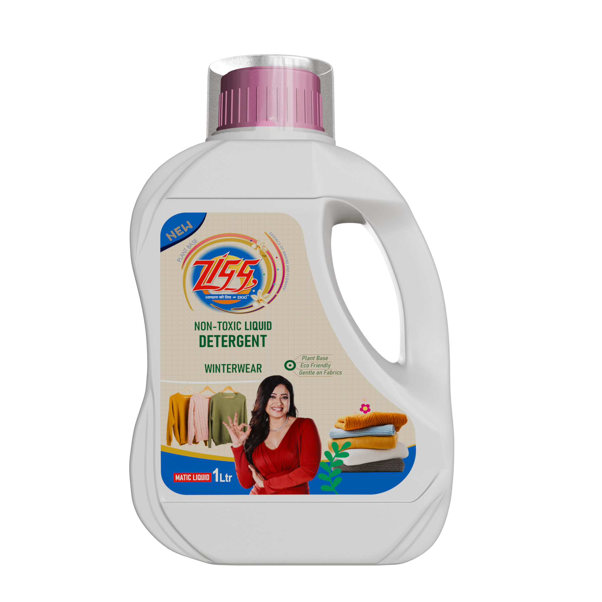 ZIGG Non-Toxic Liquid Detergent Winter Wear 1Litre | formulated using plant-based ingredients | Eco-friendly | gentle on fabrics