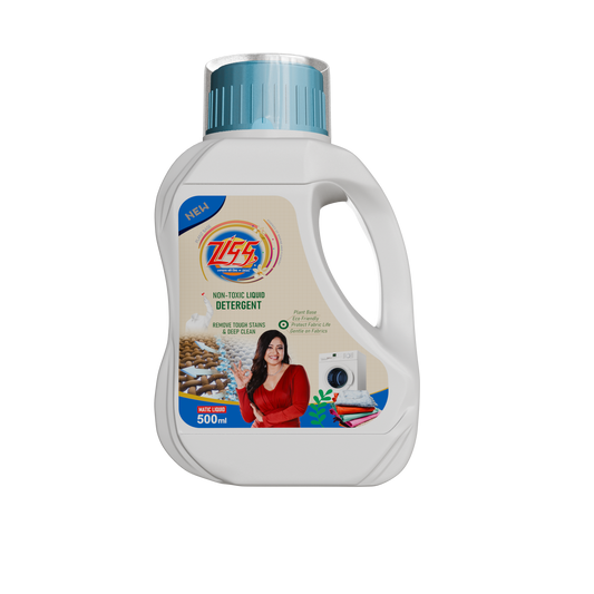 Zigg Liquid Detergent For Top Load & Front Load 500 Ml | - Non-Toxic | Plant-Based | Tough Stain Removal | Natural Ingredients | Helps Product Fabric Life | Eco Friendly | Gentle on Fabrics