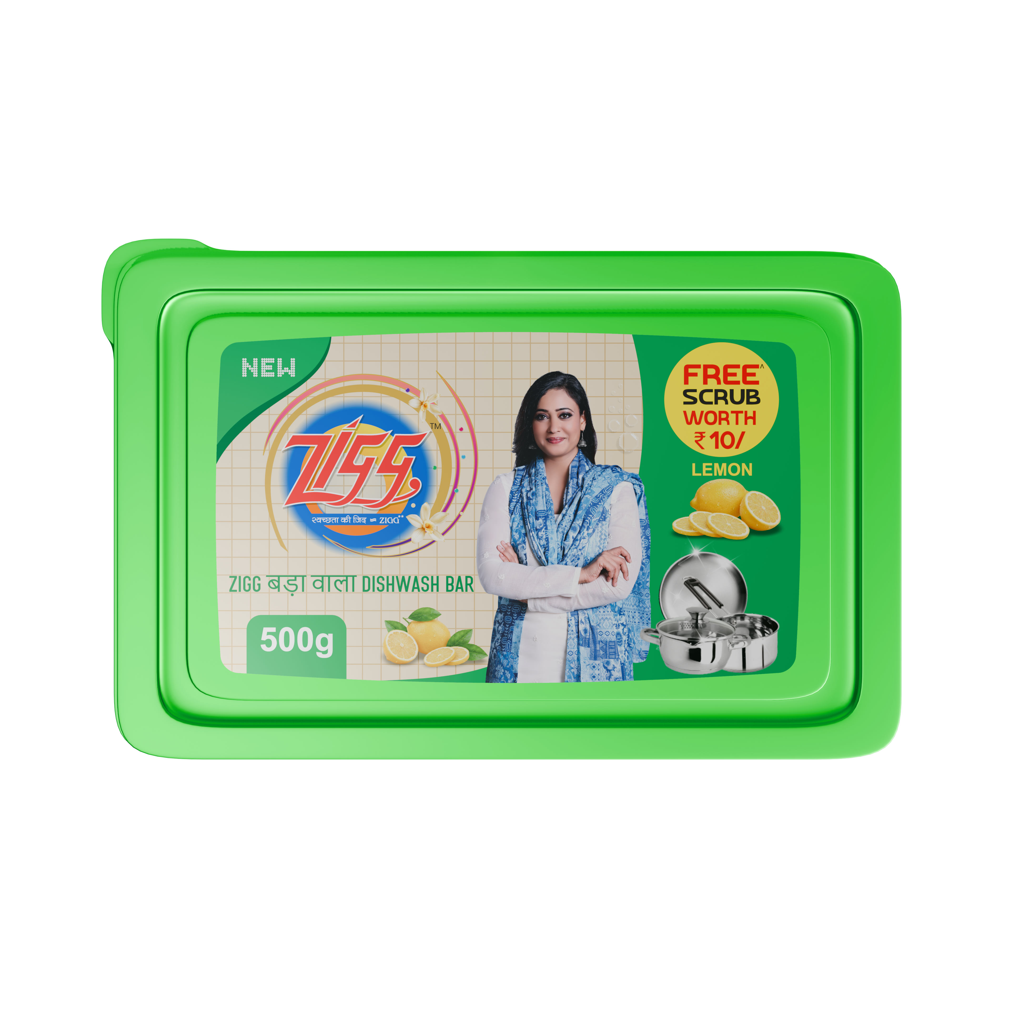 Zigg बड़ा वाला Dishwash Bar 500g