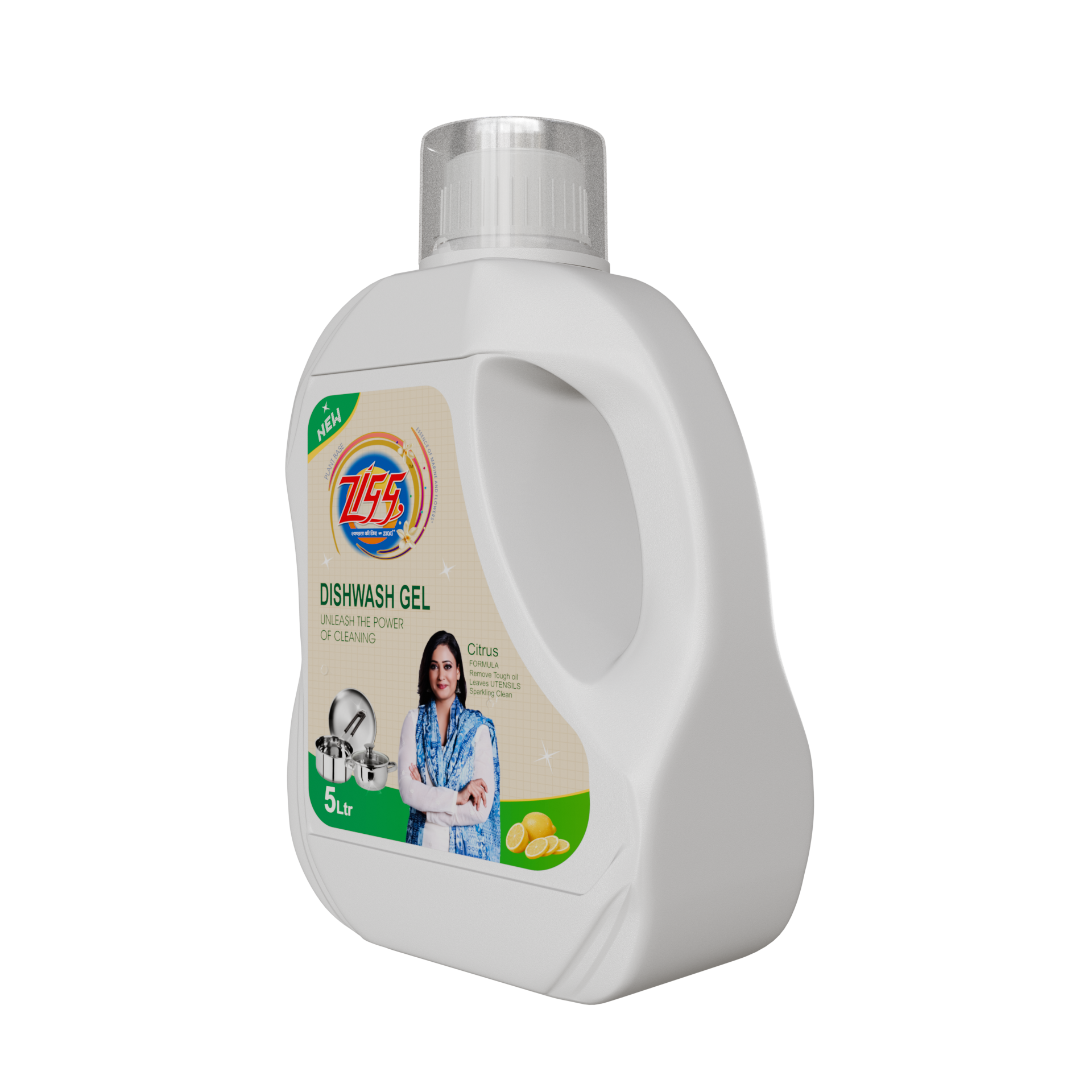 Zigg Dishwash Gel – Tough on Grease, Gentle on Hands 5 Litre