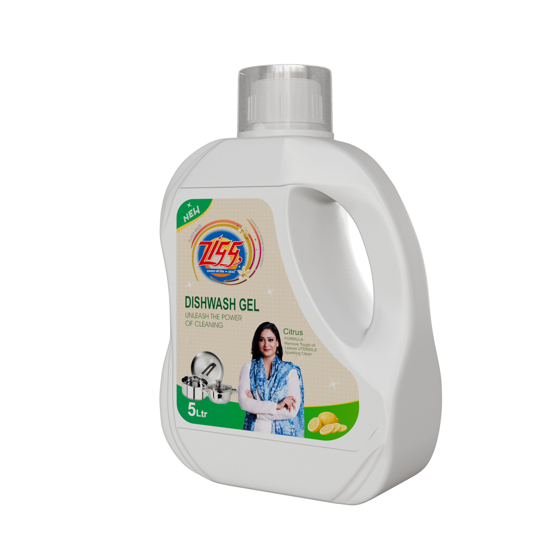 Zigg Dishwash Gel – Tough on Grease, Gentle on Hands 5 Litre