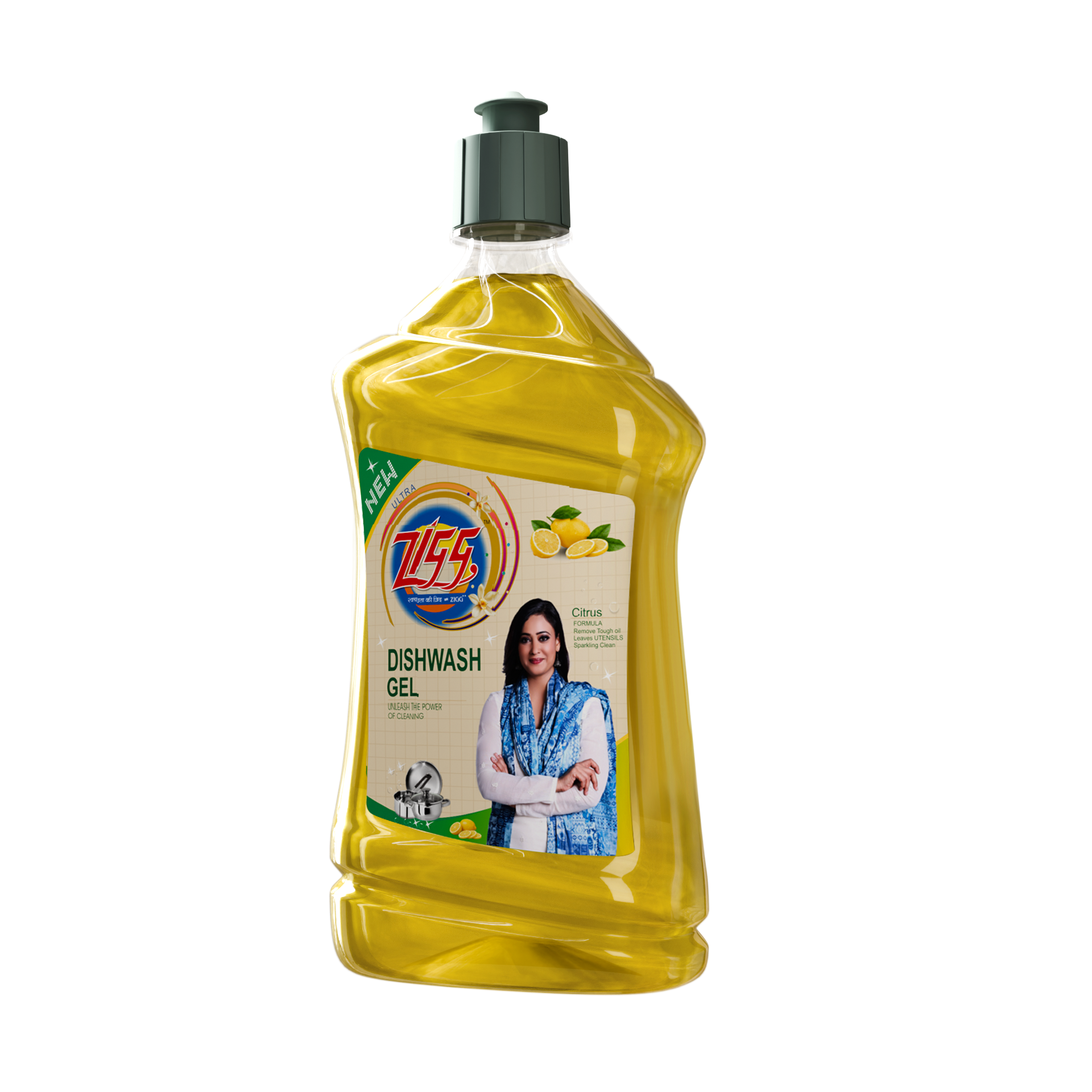 Zigg Dishwash Gel – Tough on Grease, Gentle on Hands 500ML