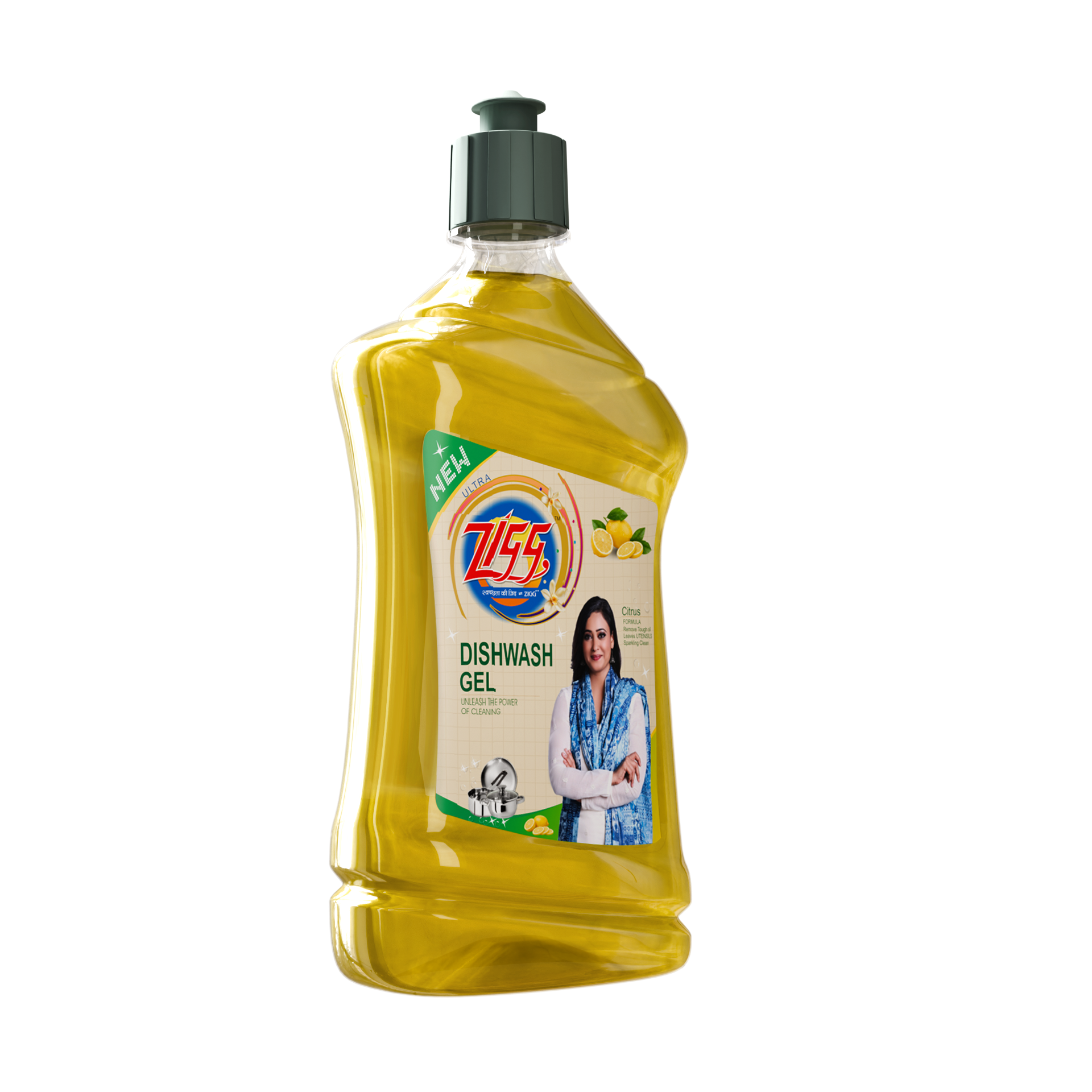 Zigg Dishwash Gel – Tough on Grease, Gentle on Hands 500ML