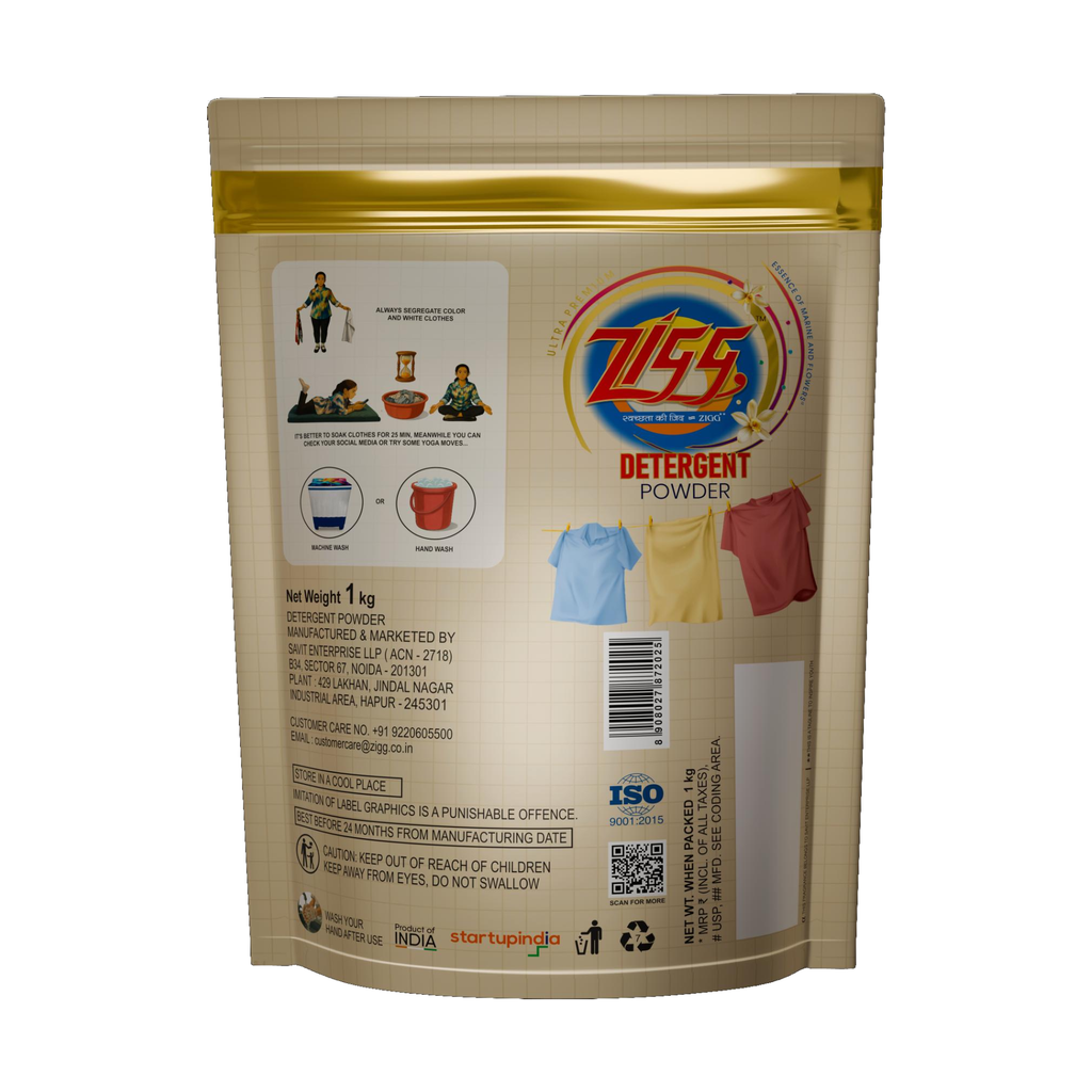 Ultra Premium Zigg Detergent Zipper lock 1kg