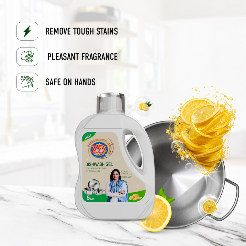 Zigg Dishwash Gel – Tough on Grease, Gentle on Hands 5 Litre