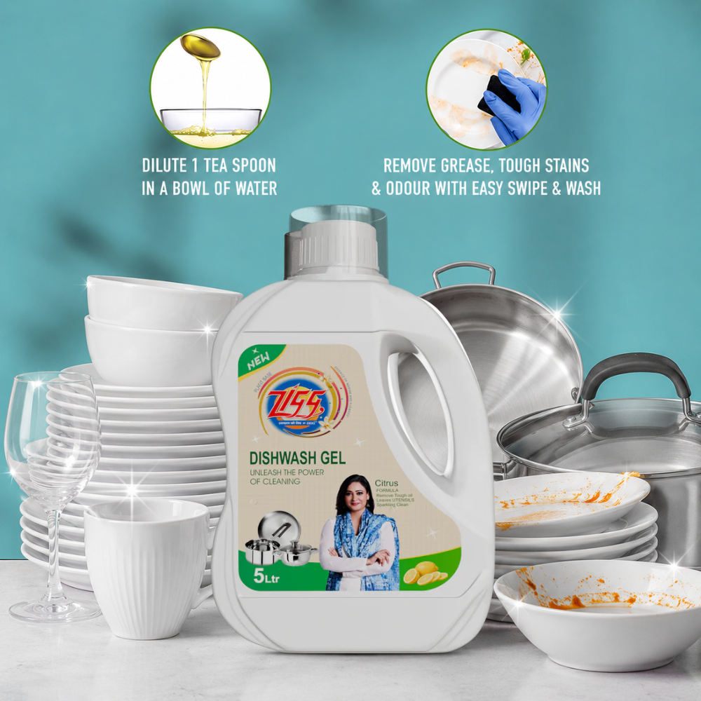 Zigg Dishwash Gel – Tough on Grease, Gentle on Hands 5 Litre