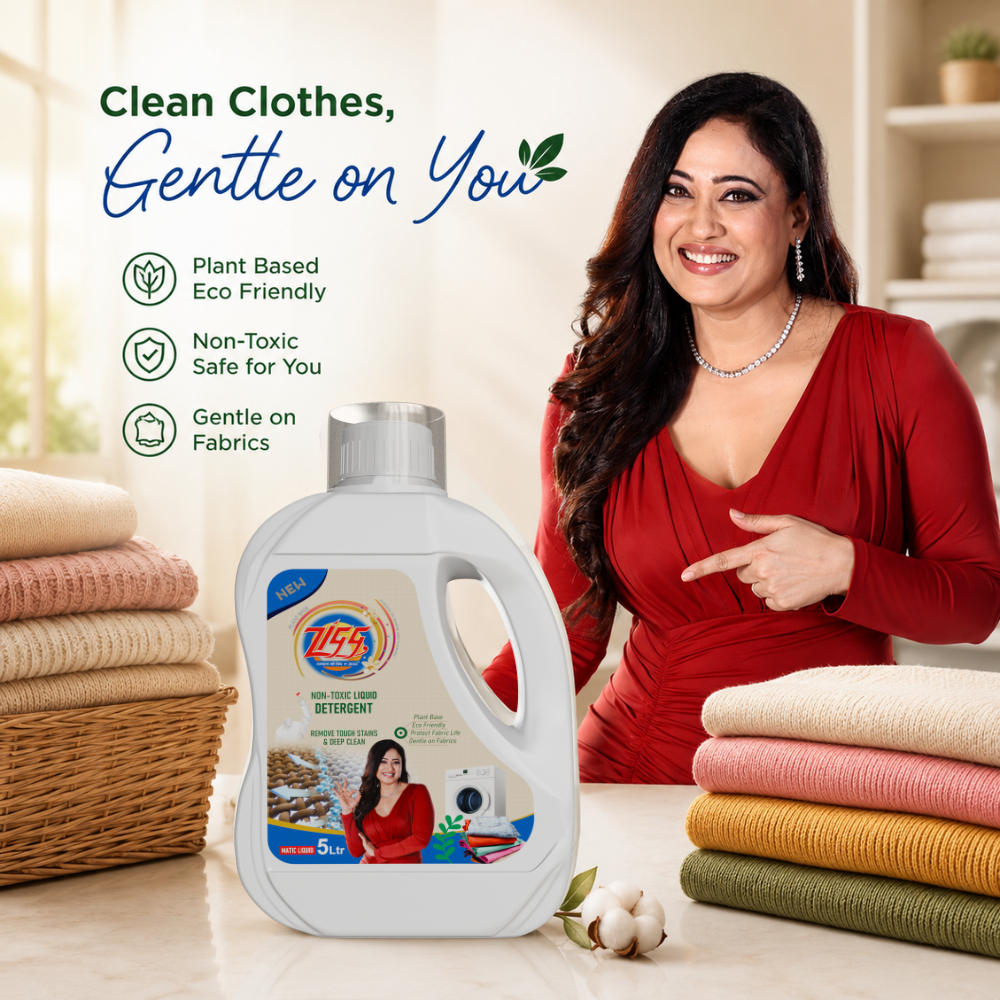 Zigg Liquid Detergent For Top Load & Front Load 5 Litre | - Non-Toxic | Plant-Based