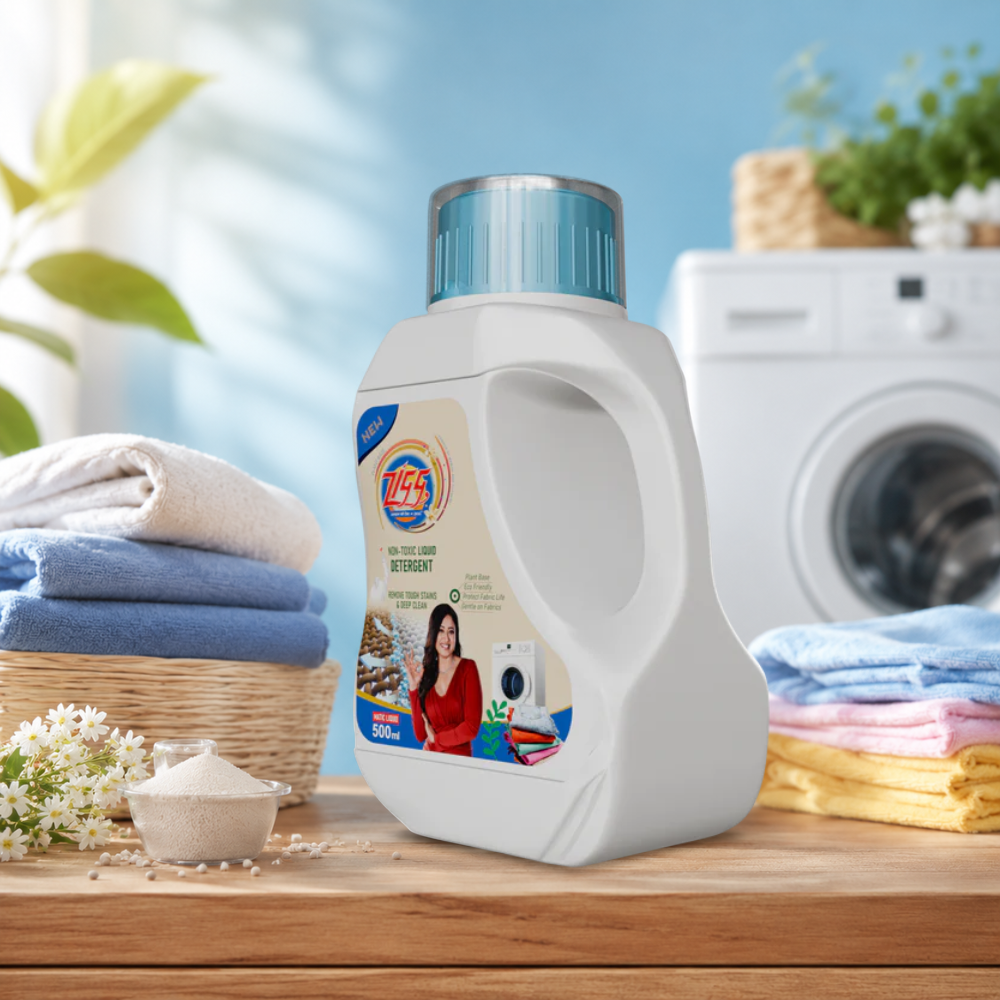 Zigg Liquid Detergent For Top Load & Front Load 1 Litre | - Non-Toxic | Plant-Based