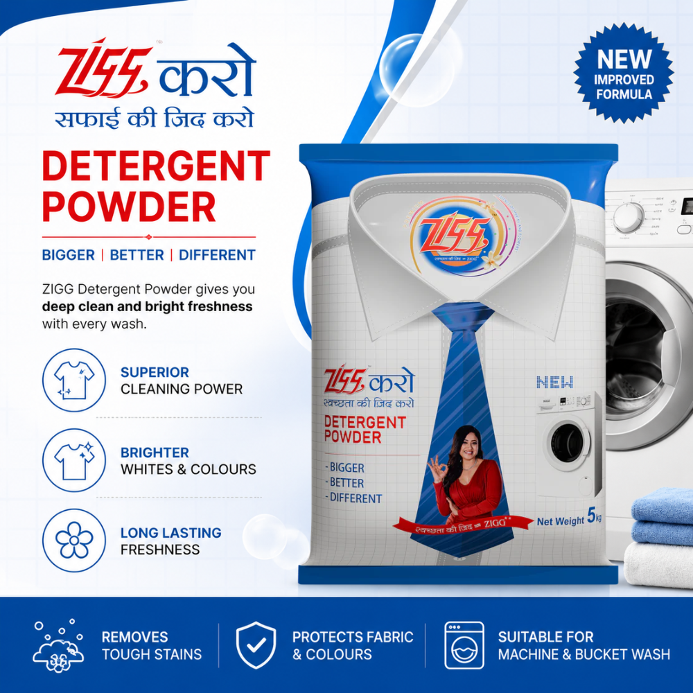 Zigg Detergent Powder 5 KG (Premium)
