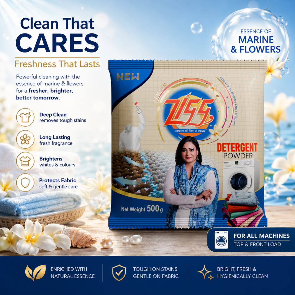 Zigg Detergent Premium Powder 500g (Buy 1 Get 1 Free)
