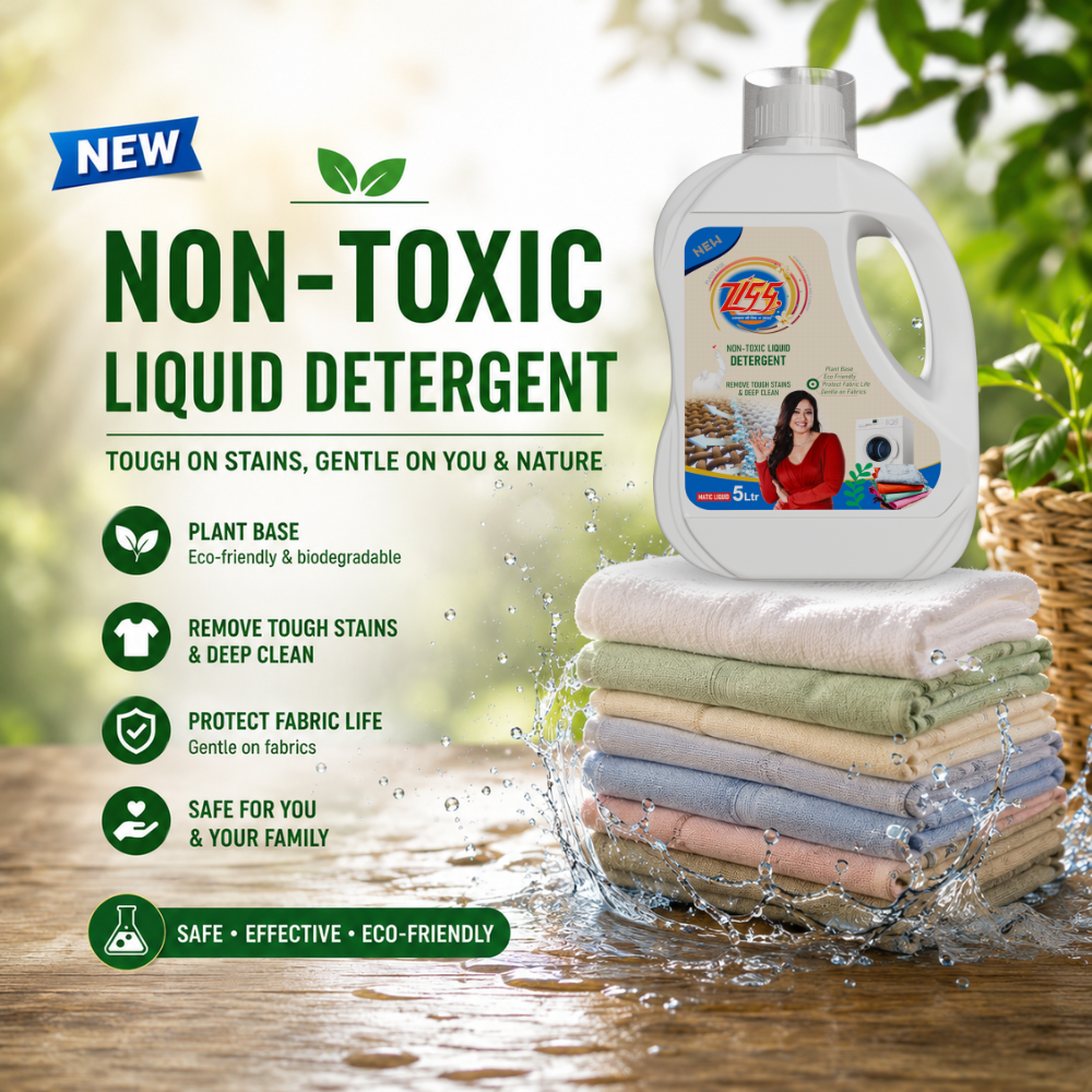Zigg Liquid Detergent For Top Load & Front Load 5 Litre | - Non-Toxic | Plant-Based
