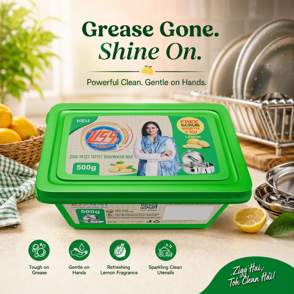 Zigg बड़ा वाला Dishwash Bar 500g