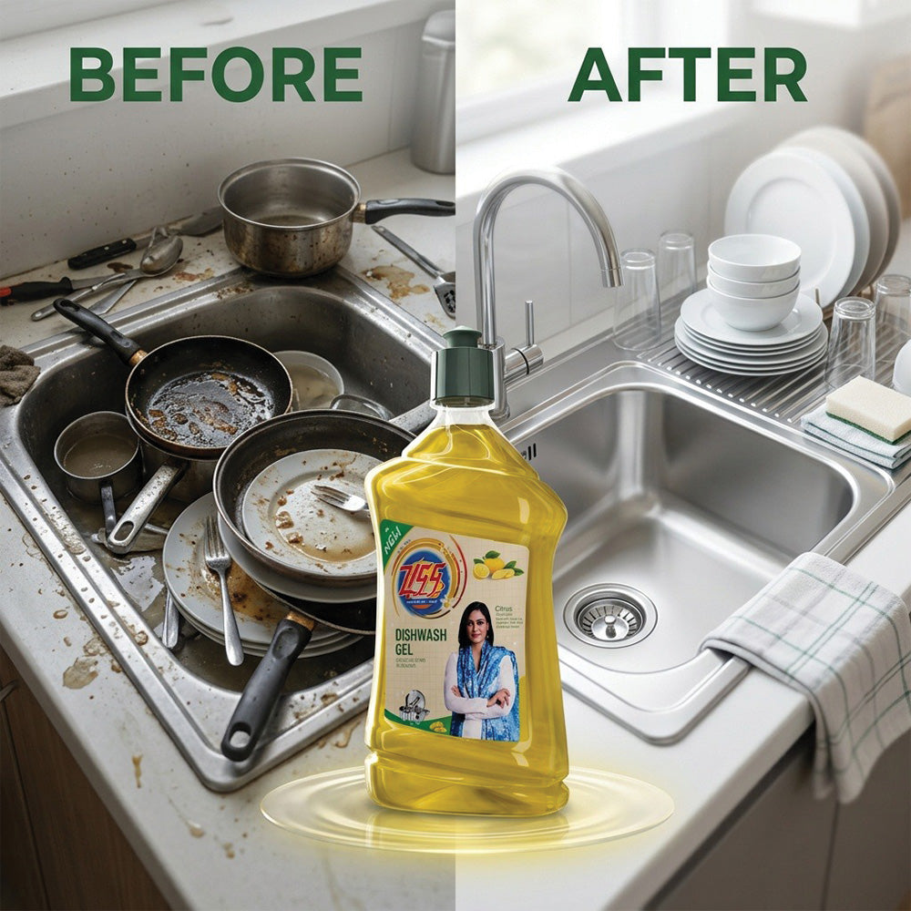 Zigg Dishwash Gel – Tough on Grease, Gentle on Hands 500ML